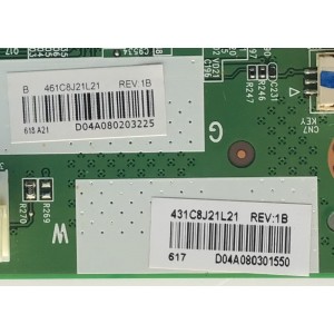 MAIN PARA TV TOSHIBA / NUMERO DE PARTE 461C8J21L21 / 431C8J21L21 / SBW49T / VTV-L49628 / PANEL K430WDR / MODELO 43L420U